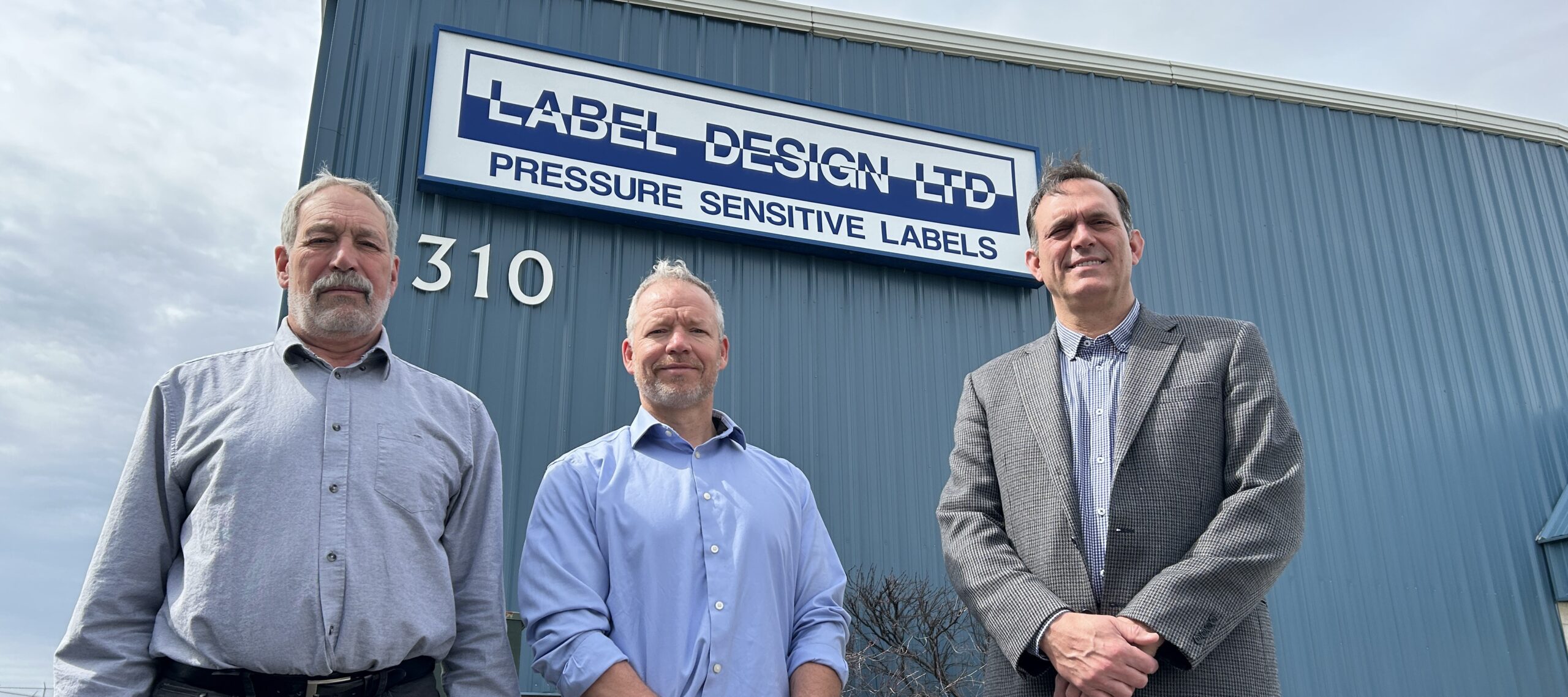 L to R_Frank Oudesluys, Chris Glazier and Manuel Garces at Label Design's HQ in Guelph, Ontario.