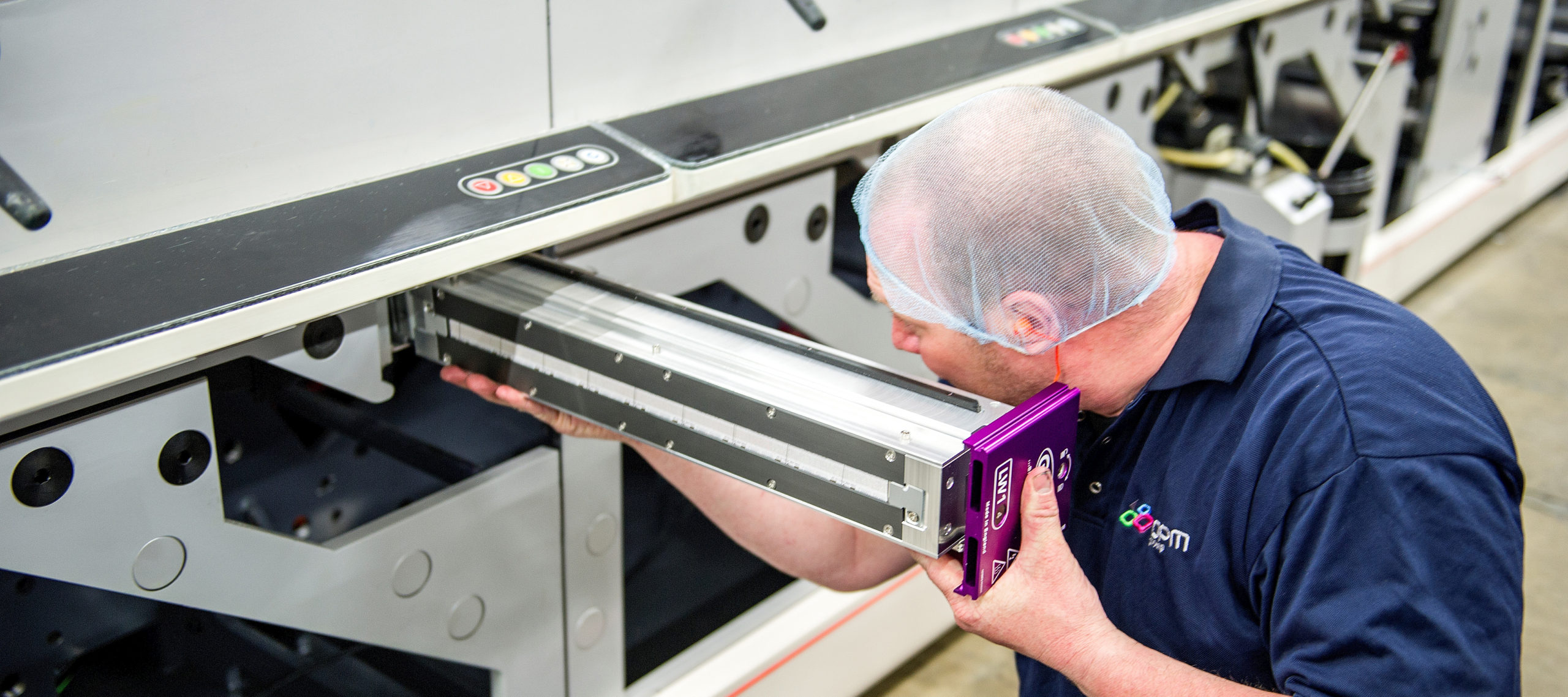 GEW LW1 LED UV cassette on Nilpeter press