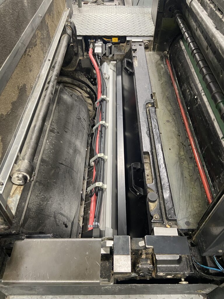 LeoLED on a Heidelberg XL105.
