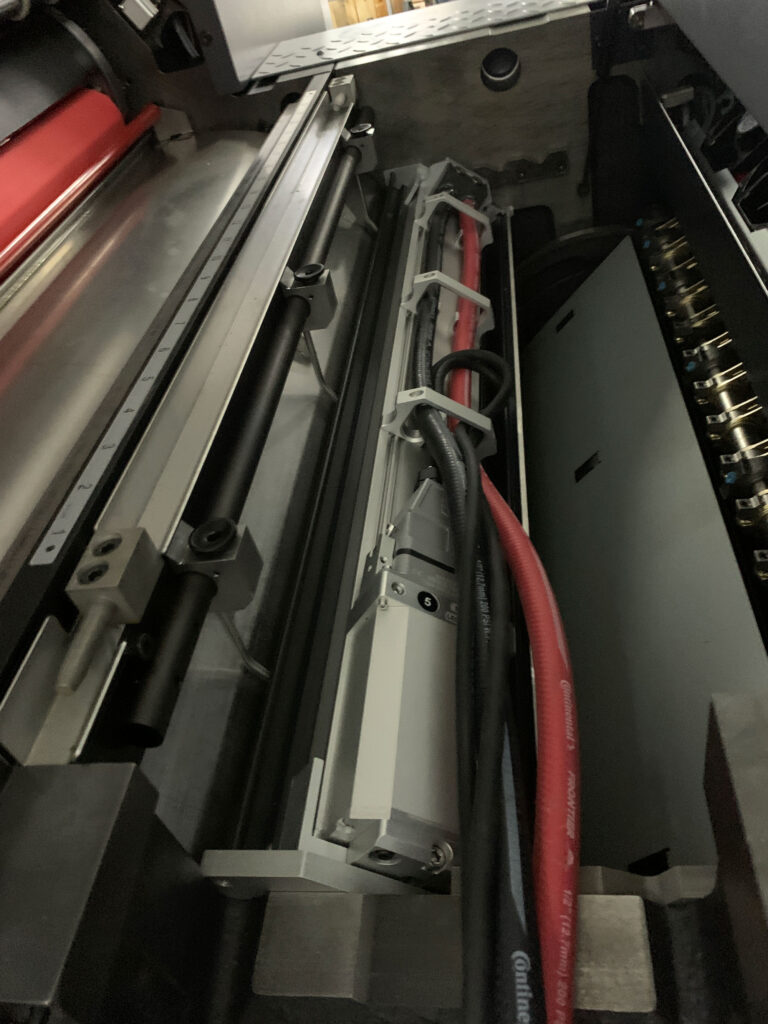 The picture shows LeoLED on a Heidelberg CX75, for a printer in Bulgaria.