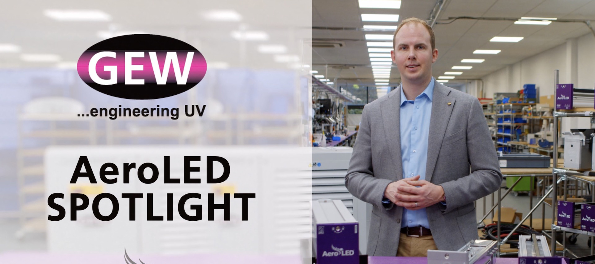 GEW's latest spotlight video focuses on AeroLED, our air-cooled UV LED product for applications up to widths of 60cm.