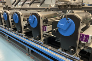 Eurolabel's Gallus Labelmaster has been retrofitted with GEW LED and UV arc lampheads, which run side by side on the press.
