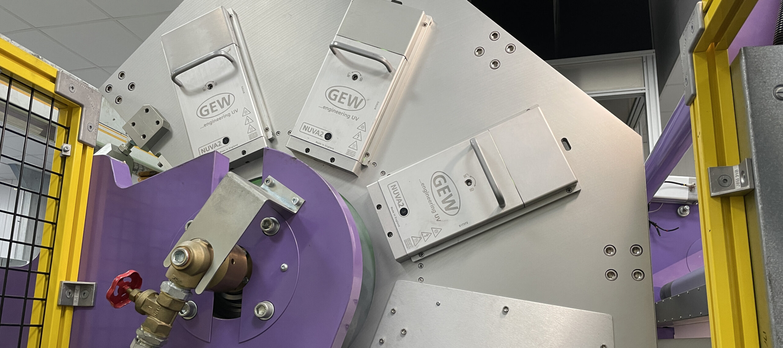 GEW's NUVA2 system is fitted into a retractable hood for easy web access and maintenance.