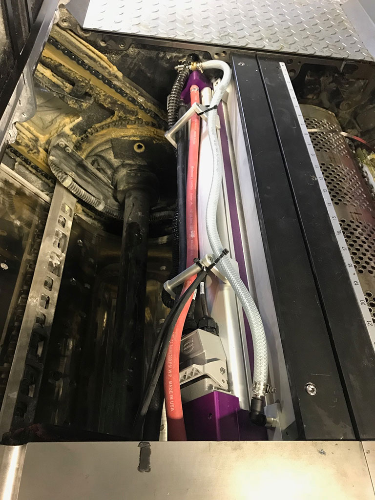 GEW UV LED on a Heidelberg SX74.