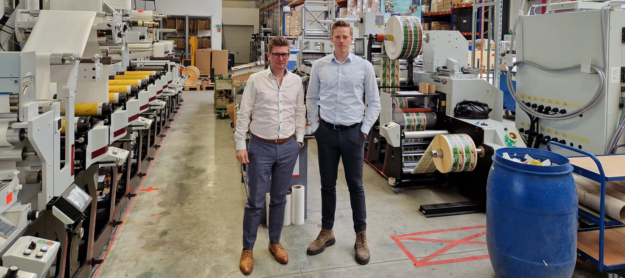 L to R Timo Donato from Mark Andy and Phillip Hitpaß from System Print.