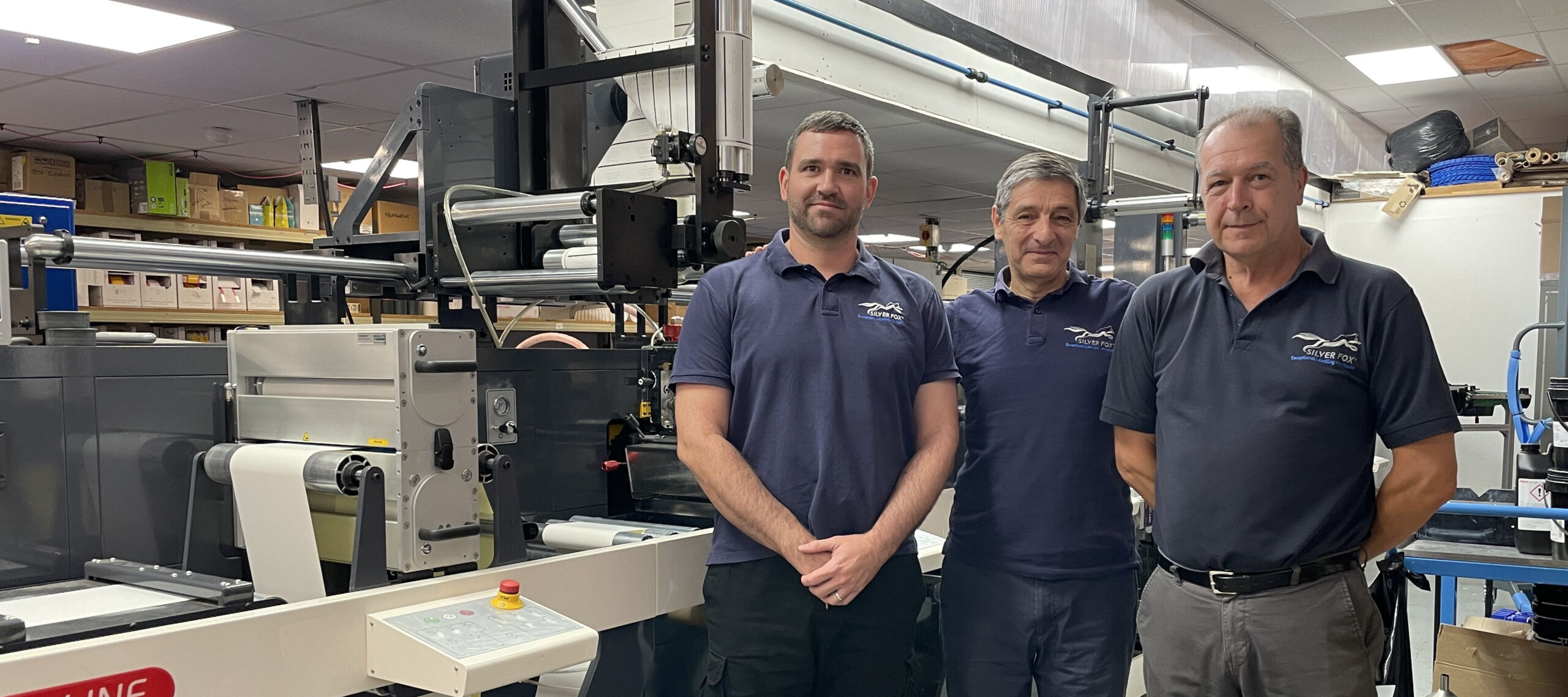 L to R_Adam Howell, Press Minder; Nick Michaelson, Managing Director; Milan Krneta, Production Manager, at Silver Fox in Welwyn Garden City