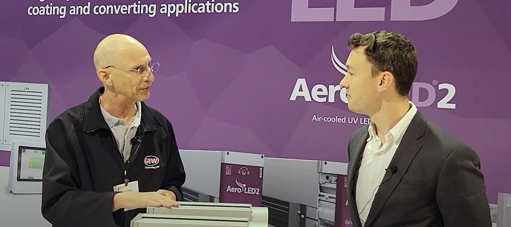 In this video, GEW's Vice President for Sales, Amir Dekel, discusses GEW's next generation, higher power UV LED curing system for the label and narrow web market, AeroLED2, with Label and Narrow Web's Editor, Greg Hrinya.