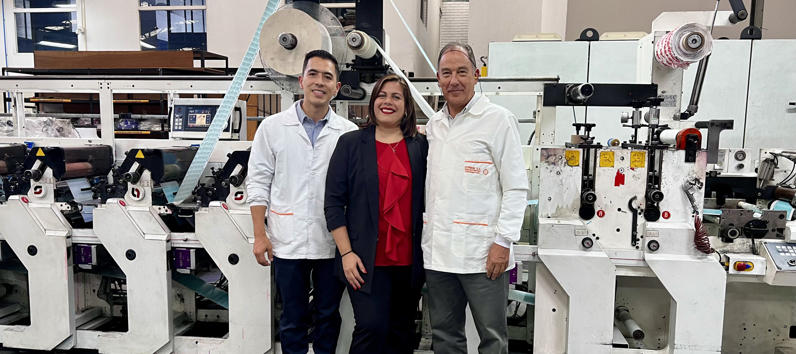 Left to right_Jorge-Pabon of Etipress with Vini Munzberg of GEW, and Diego Santo of Etipress.